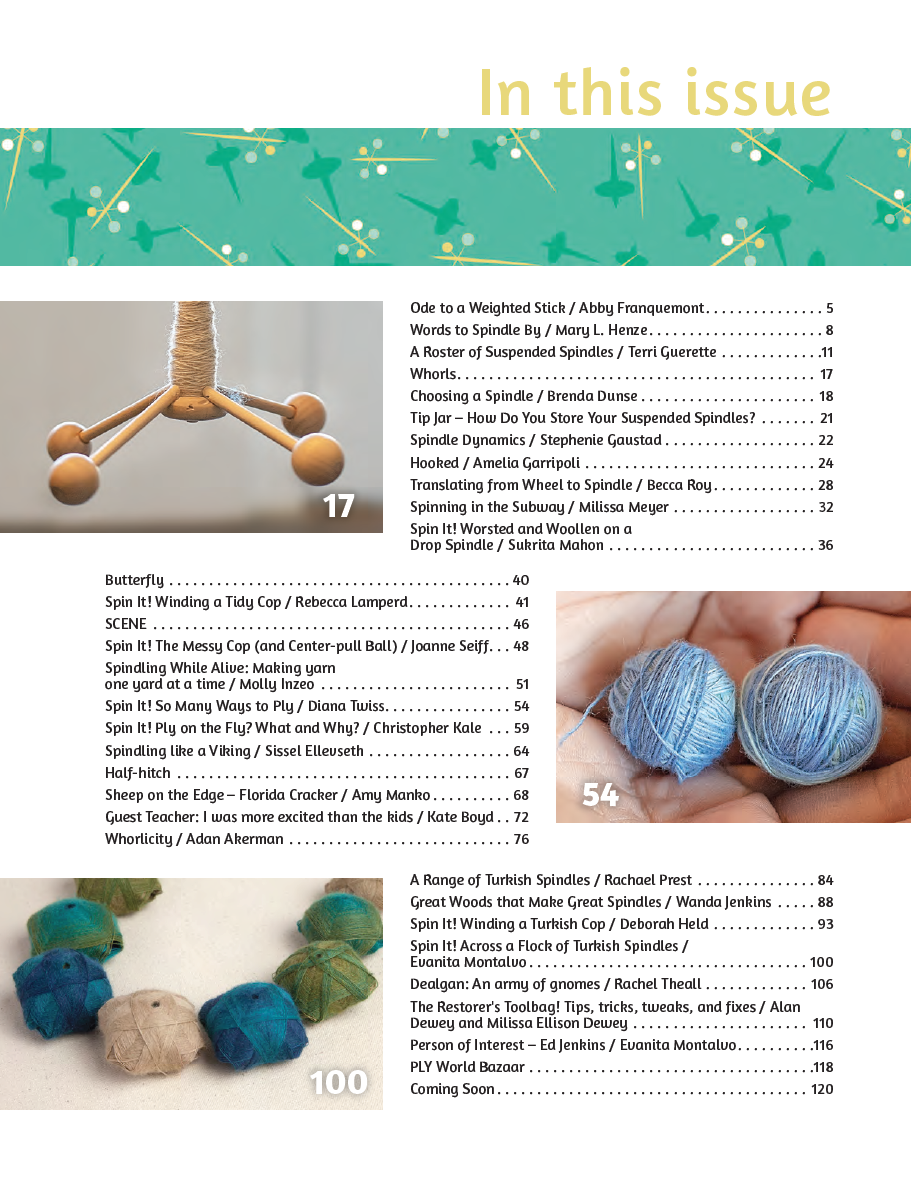 PLY #25 - Suspended Spindle, Summer 2019